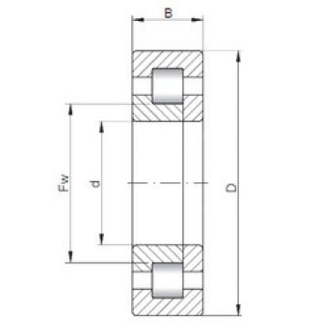 المحامل NUP3212 ISO