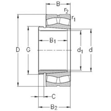 المحامل 23244-K-MB-W33+AH2344 NKE