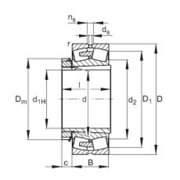 المحامل 22352-E1A-K-MB1 + H2352X FAG