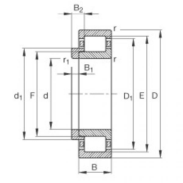 FAG محامل أسطوانية - NJ2332-E-XL-M1 + HJ2332-E #1 image