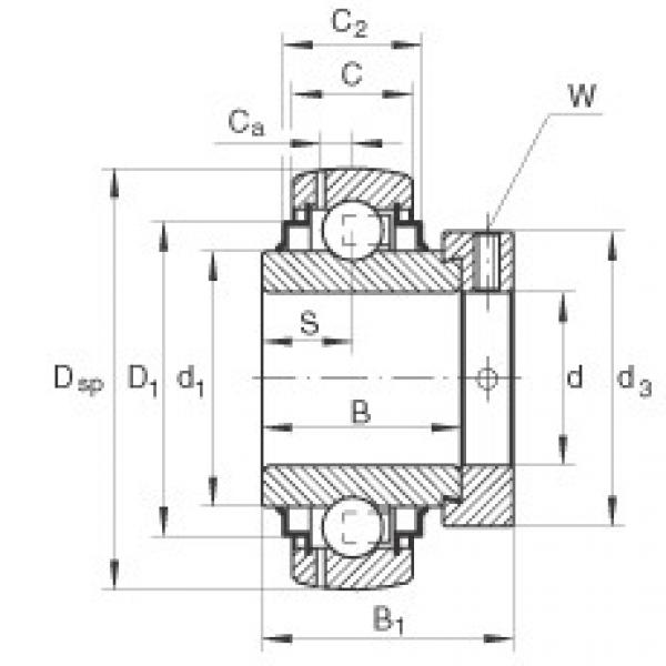 المحامل GE20-KRR-B-FA125.5 INA #1 image