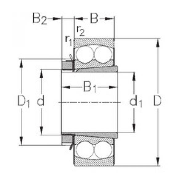 Bearing 1214-K+H214 NKE #1 image