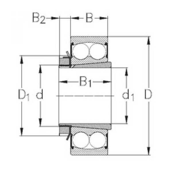 Bearing 2206-K-2RS+H306 NKE #1 image