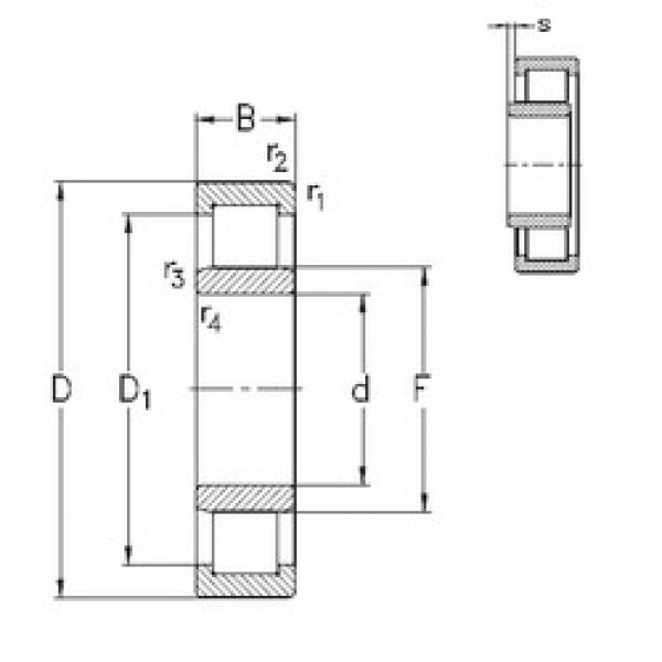 المحامل NU2244-E-M6 NKE #1 image