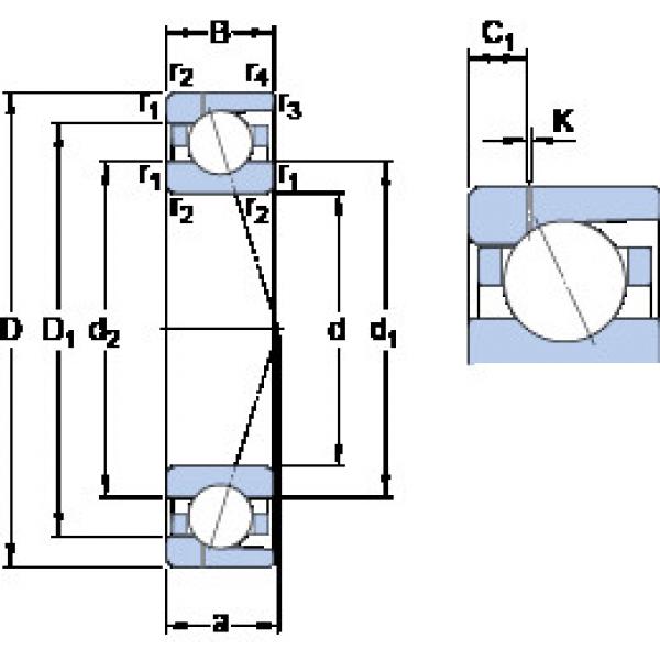 المحامل 7020 ACD/HCP4AH1 SKF #1 image