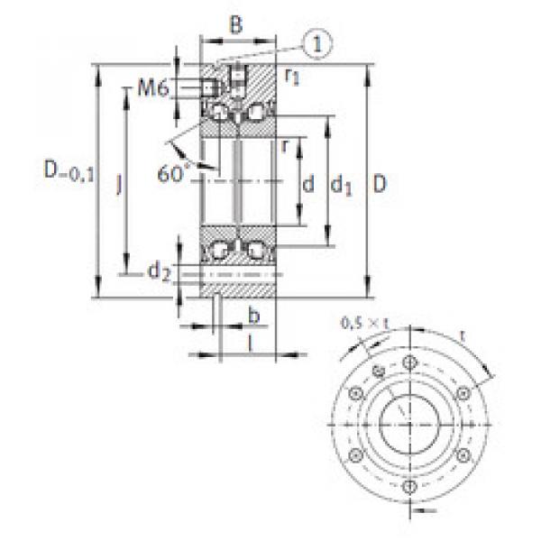 المحامل ZKLF30100-2RS INA #1 image